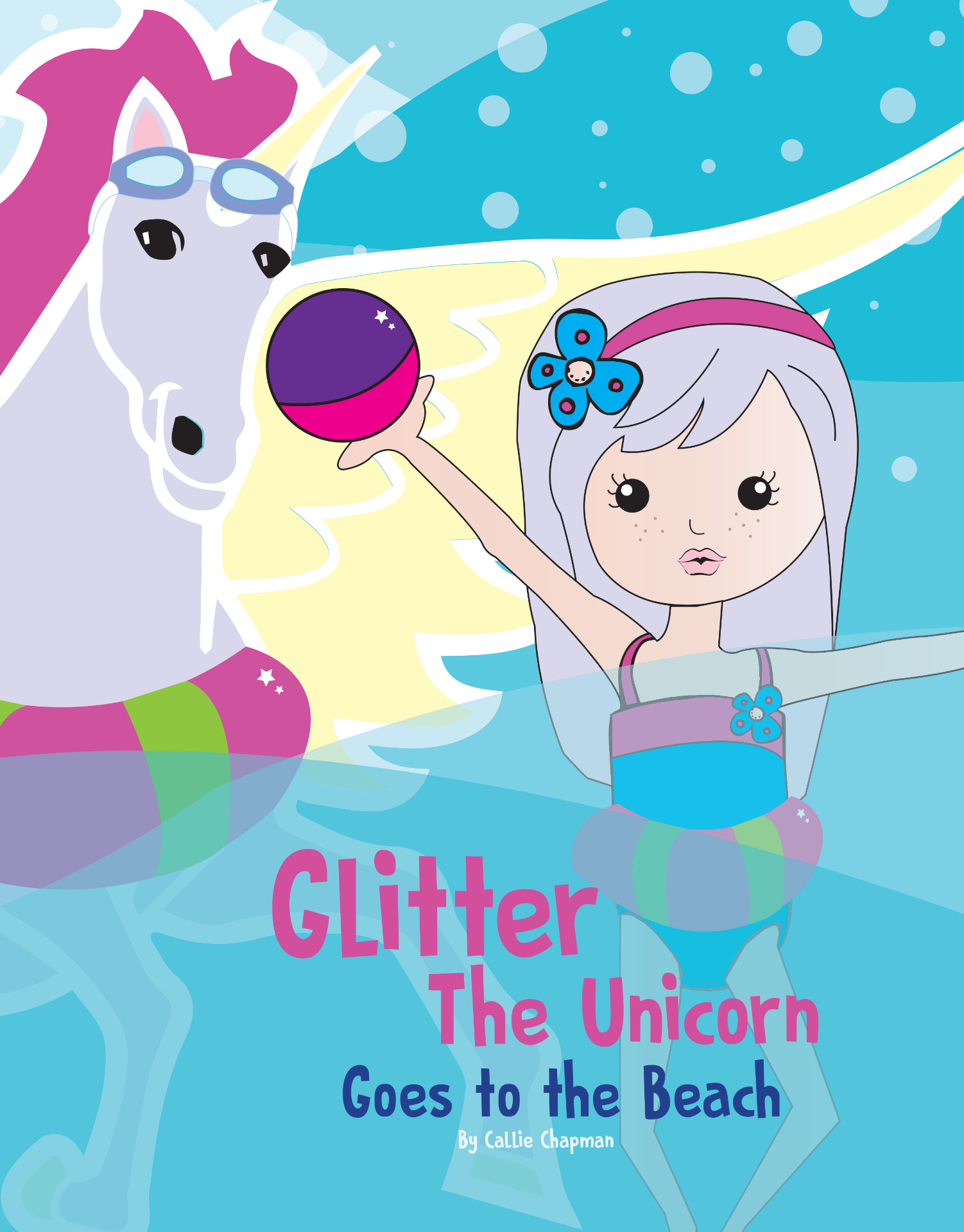 Glitter the Unicorn Goes to the Beach book cover